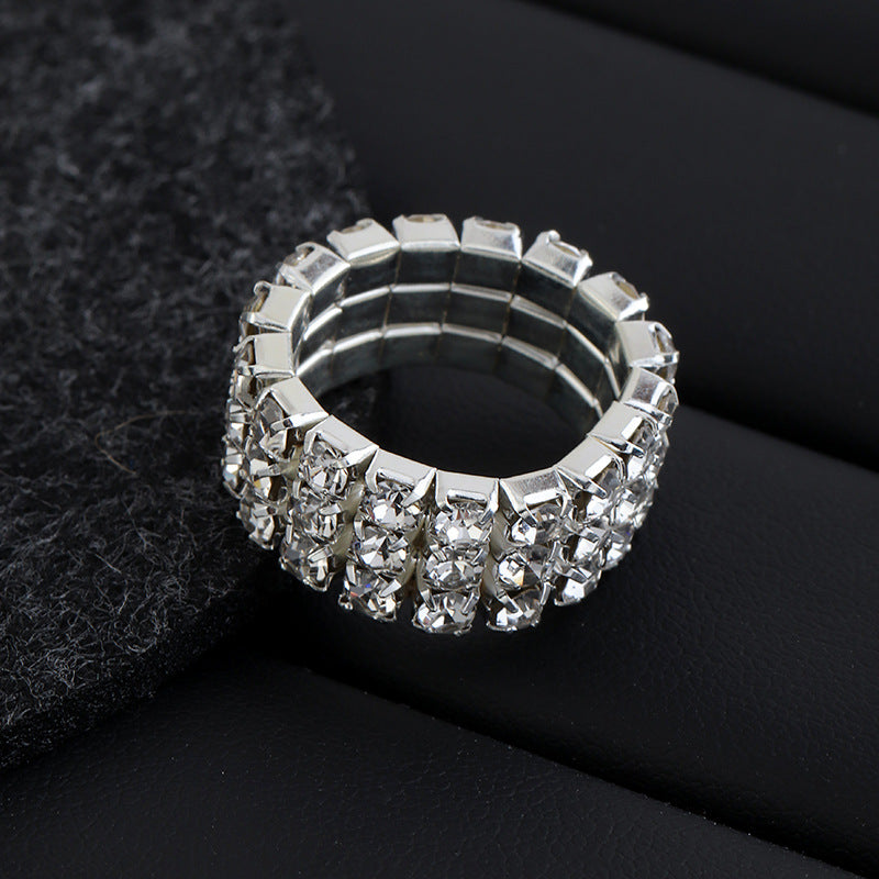 Wholesale Multi Drainage Diamond Elastic Rings