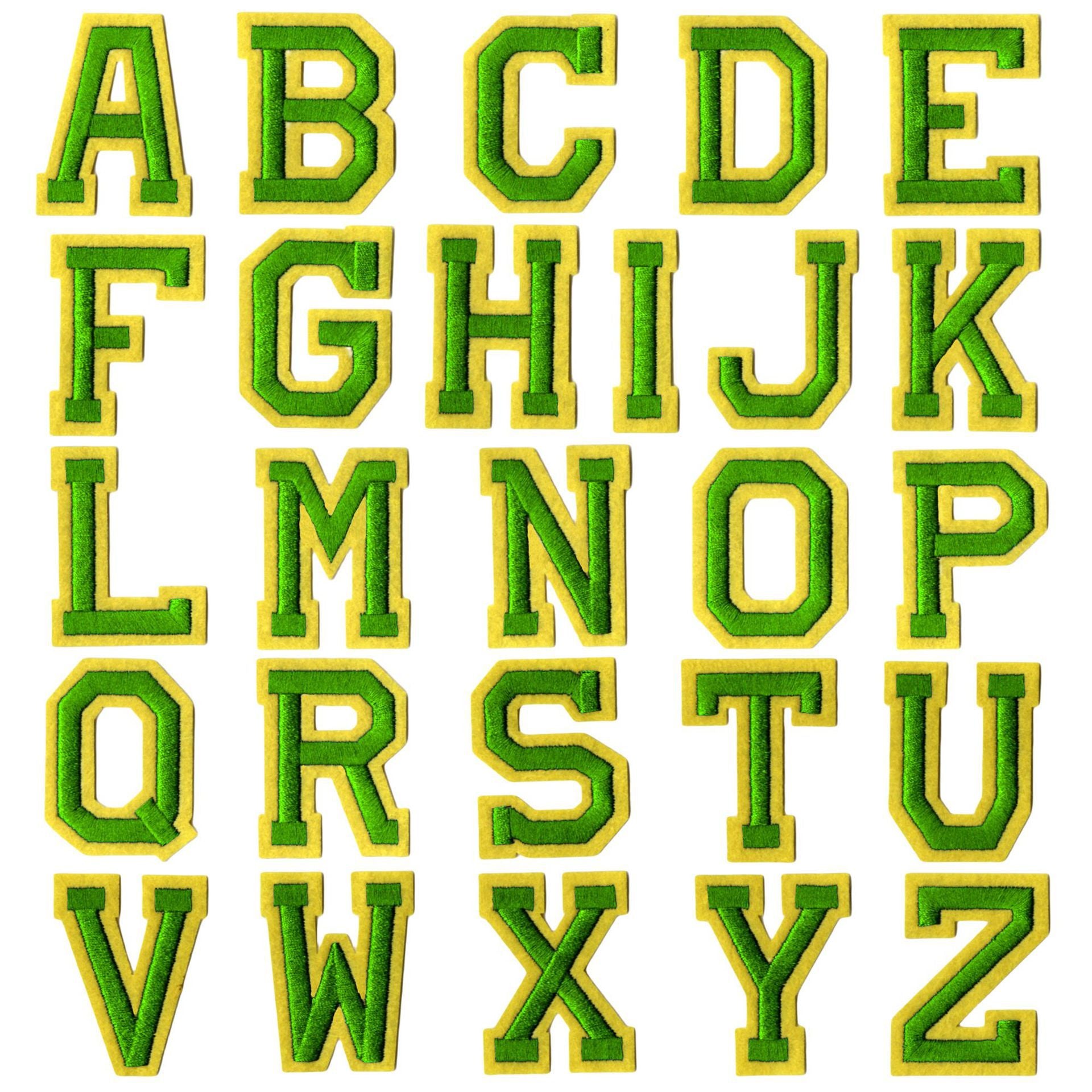 Wholesale Fabric Embroidered Alphabet Patches 26 Gold Letters Set For DIY Clothing Towel Decorative Gift