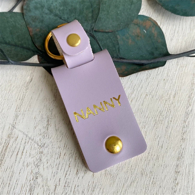 Wholesale Father's Day Photo Box PU Leather Key Tag Pendant