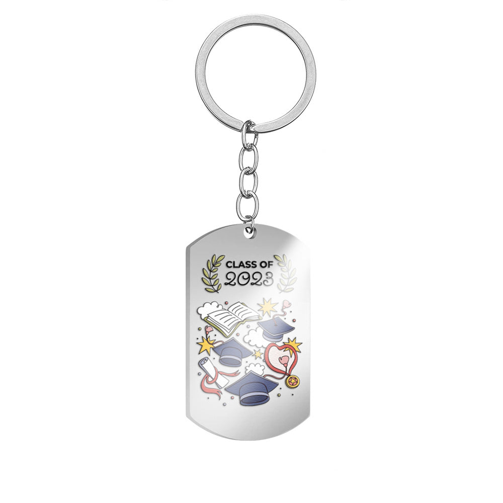 Wholesale 2023 Couple Graduation Season Stainless Steel Keychain