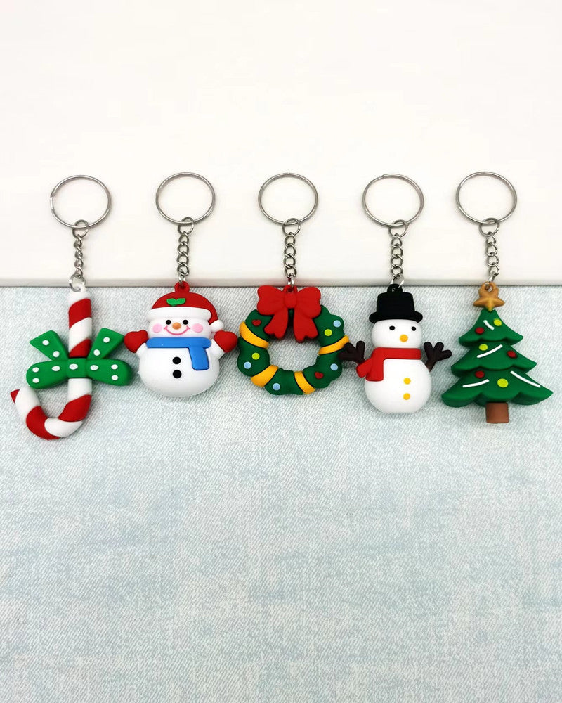 Wholesale Resin Christmas Doll Keychain Decorative Accessories Random