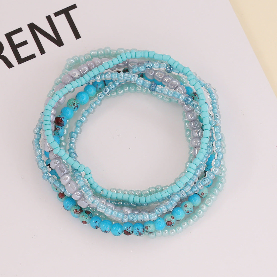 Wholesale Rice Bead Crystal Tassel Resin Bracelet