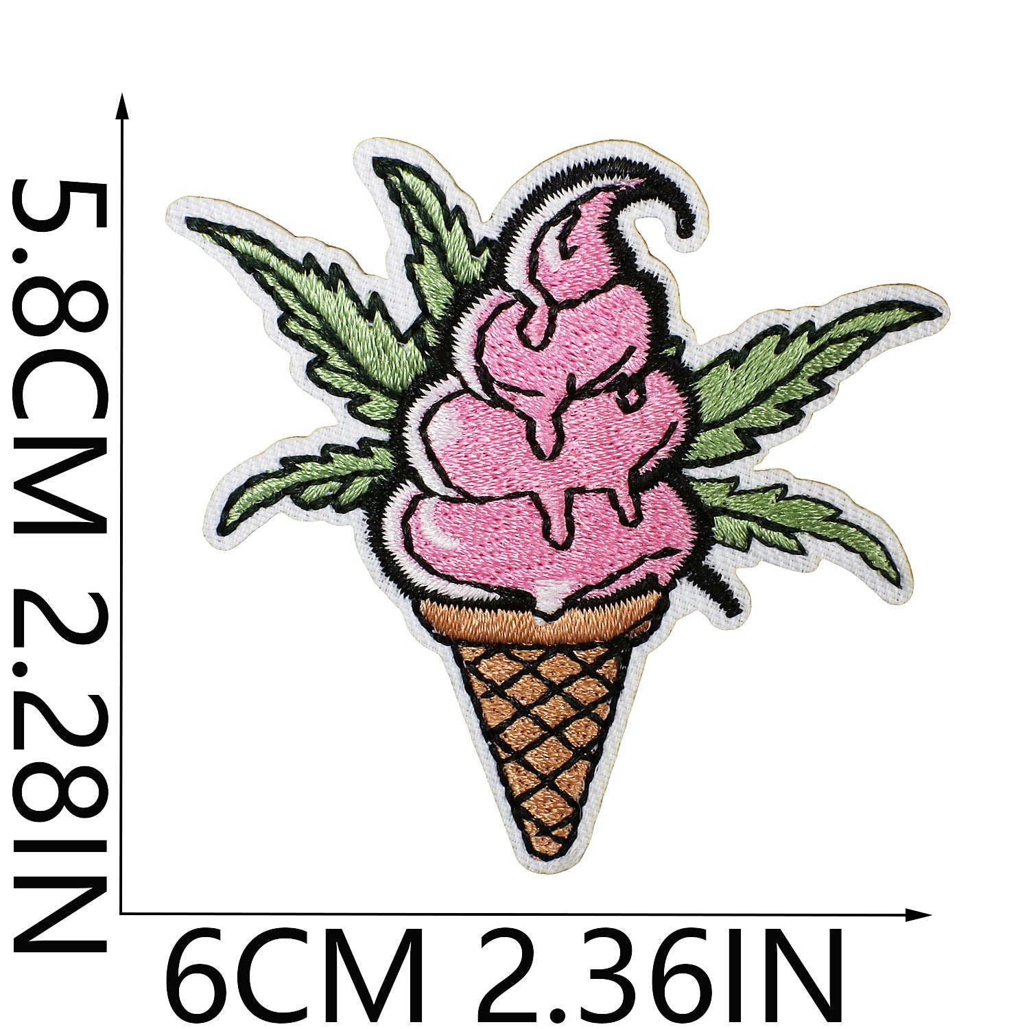 Wholesale Christmas hat embroidered fabric patch