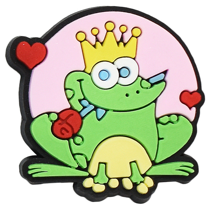 Wholesale random 100pcs Valentine' s Day  Removable Pvc Soft Glue Croc Shoes Charms