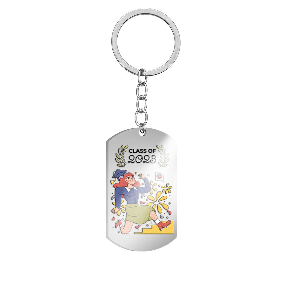Wholesale 2023 Couple Graduation Season Stainless Steel Keychain