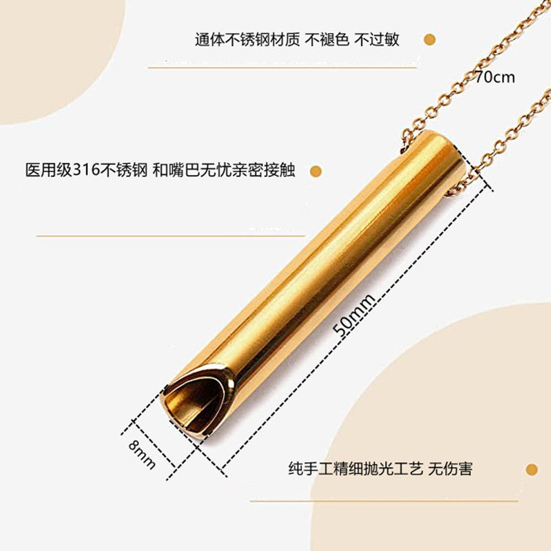 Wholesale titanium steel shift breathing necklace