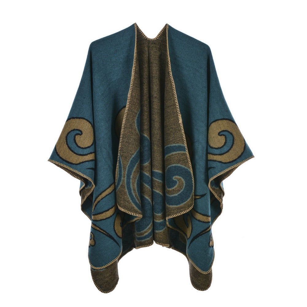 Wholesale Imitation Cashmere Cape Scarves