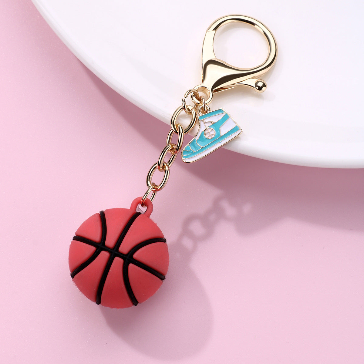 Wholesale 2pcs soft rubber ball pendant World Cup football baseball key chain