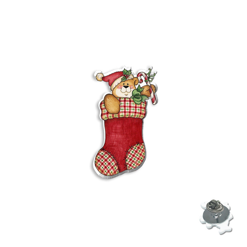 Wholesale Christmas Gift Socks Cats Dogs Shrink Brooches