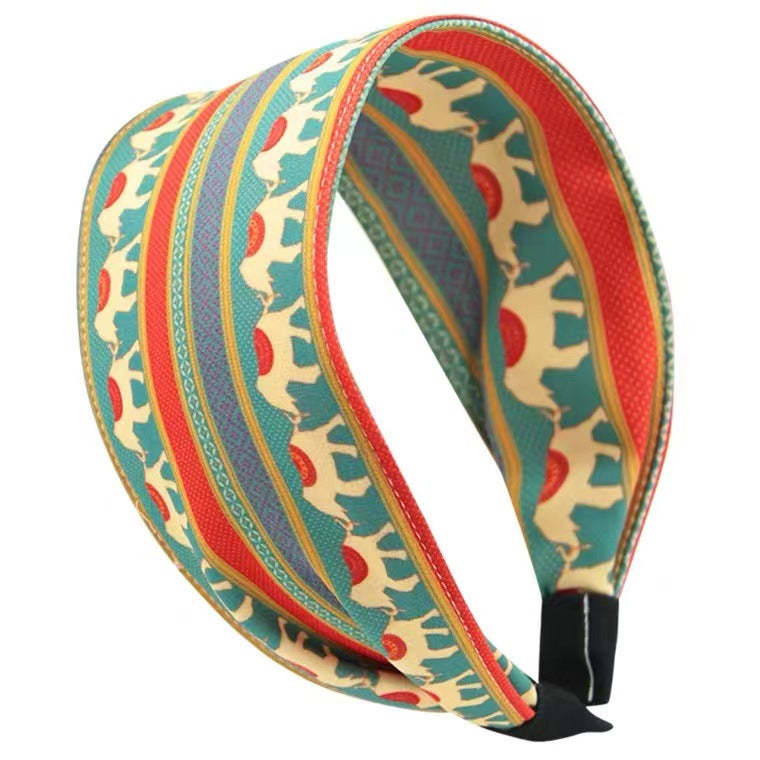 Wholesale Fabric Wide Edge Multi-color Printed Headband