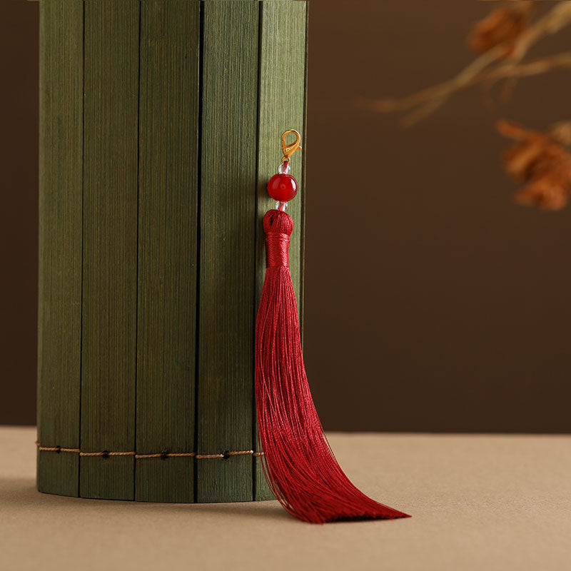 Wholesale 12CM Beaded Lobster Clasp Tassel Pendant