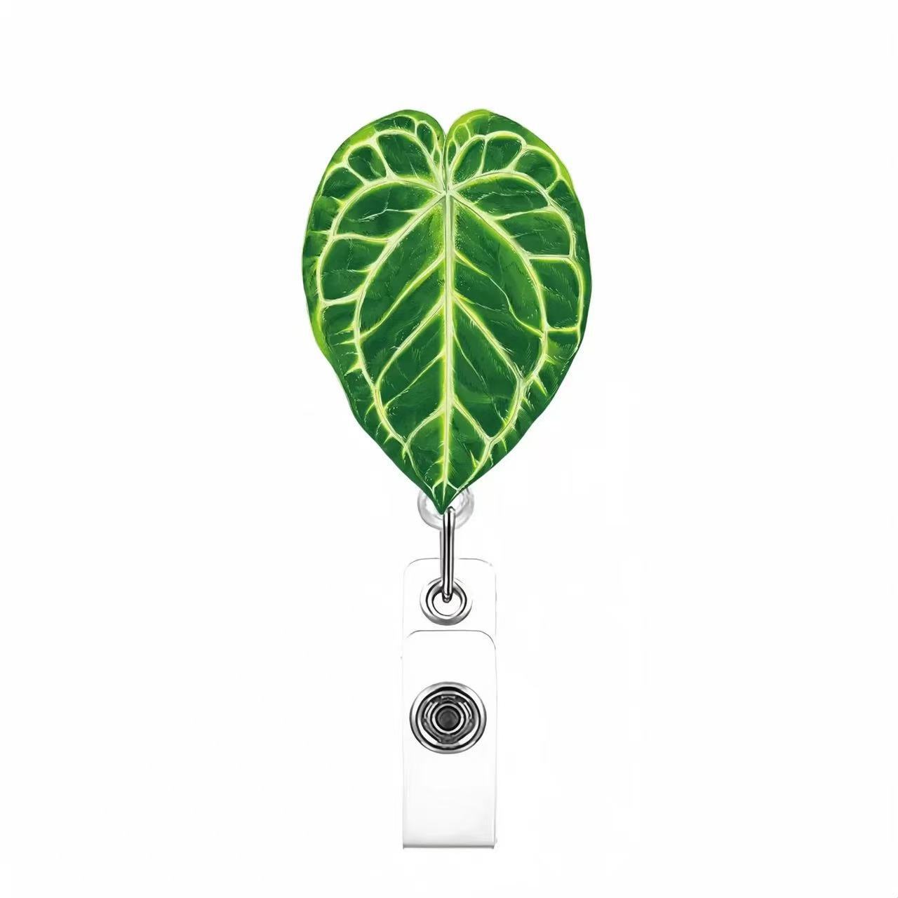 Wholesale Colorful leaves Badge Reels