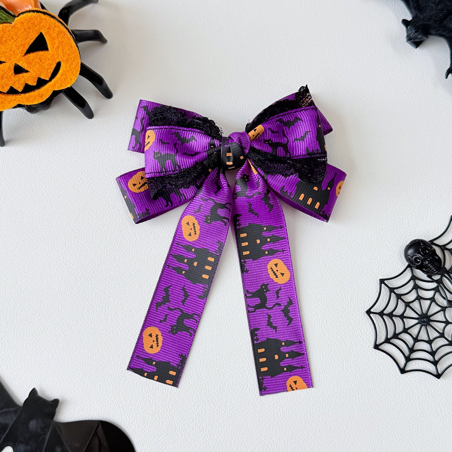 Wholesale  Ghost Pumpkin Ribbon Bow Hair Clips Alligator Clip Hair Accessory Chic Party Gift For Women