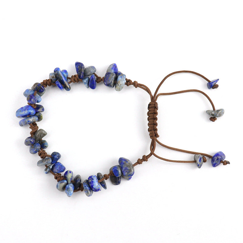 Wholesale Natural Crystal Agate Gravel Pure Hand-woven Adjustable Bracelet