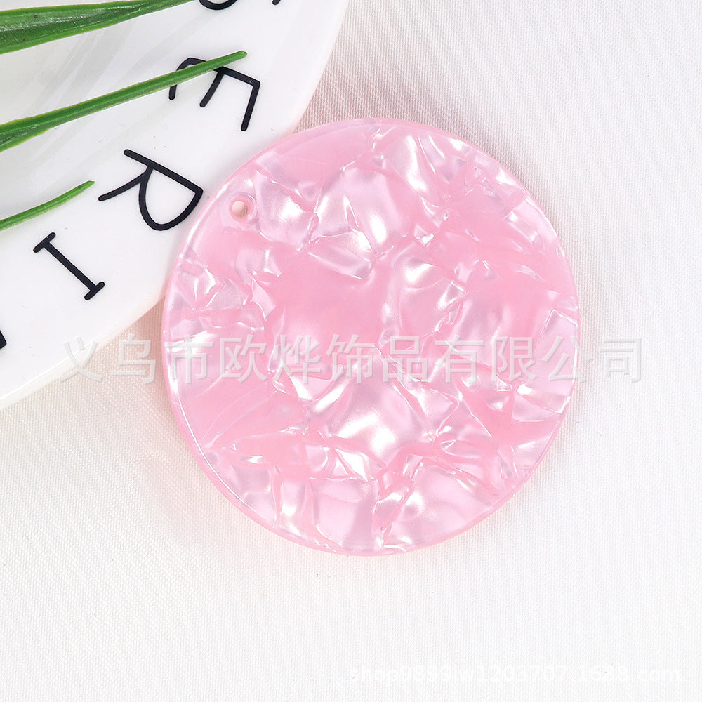 Wholesale 10pcs Textured Acrylic Circle Key Pendant Bookmark