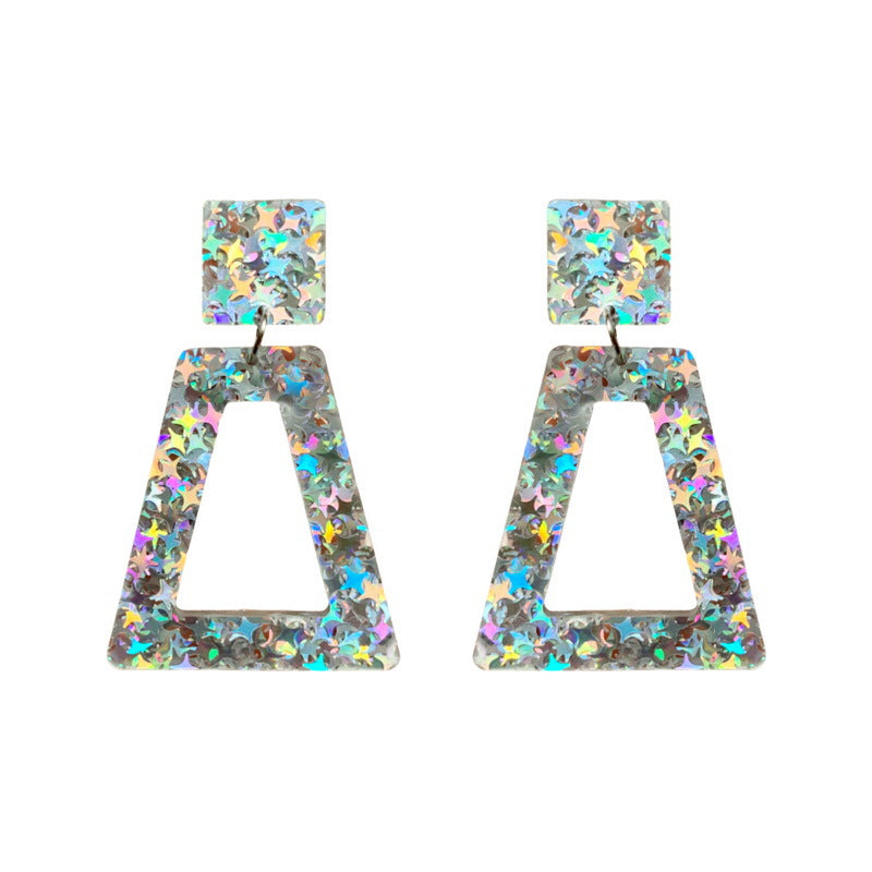 Wholesale Valentine's Day Geometric Rectangular Trapezoid Love Acrylic Stud Earrings