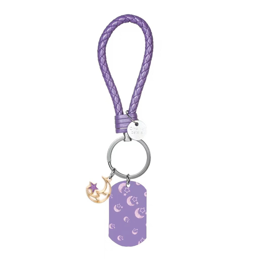 Llavero de acero inoxidable de flores de luna de calavera de calavera de Halloween al por mayor