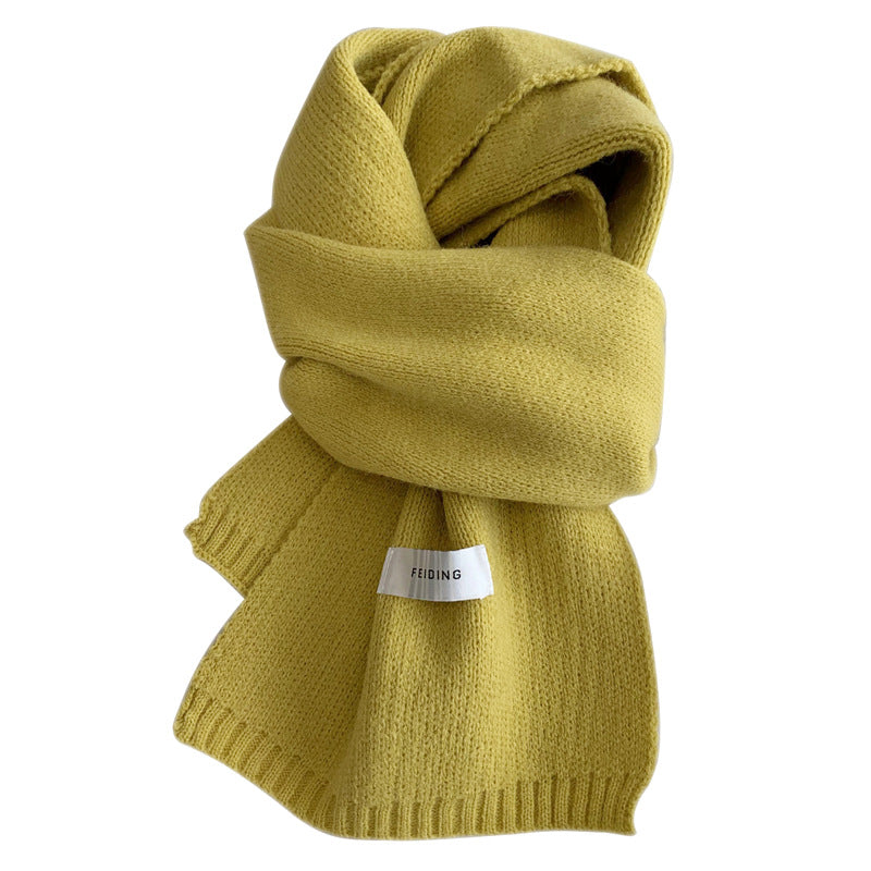 Wholesale Solid Color Soft Autumn and Winter Warm Knitted Scarf