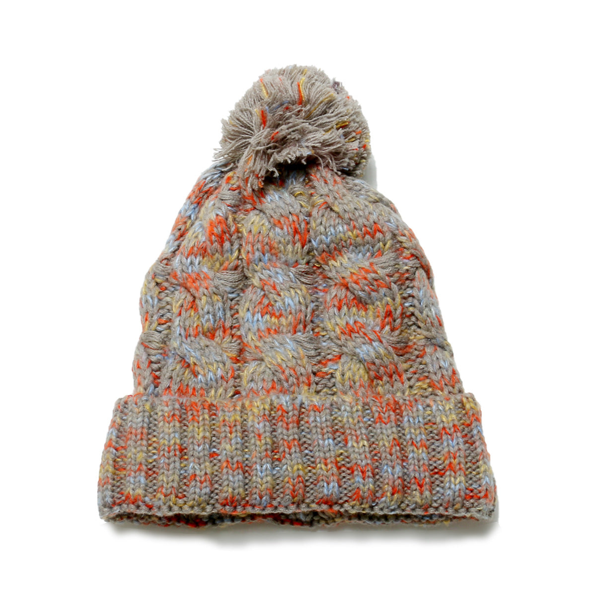 Wholesale Autumn and Winter New Outdoor Fleece Thickened Plaid Knit Hat for Women