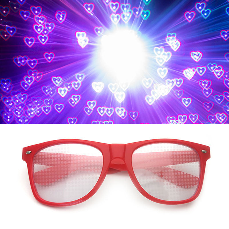 Wholesale Valentine's Day Gift Love Light Diffraction Special Effects Glasses Creative Fireworks Sunglasses