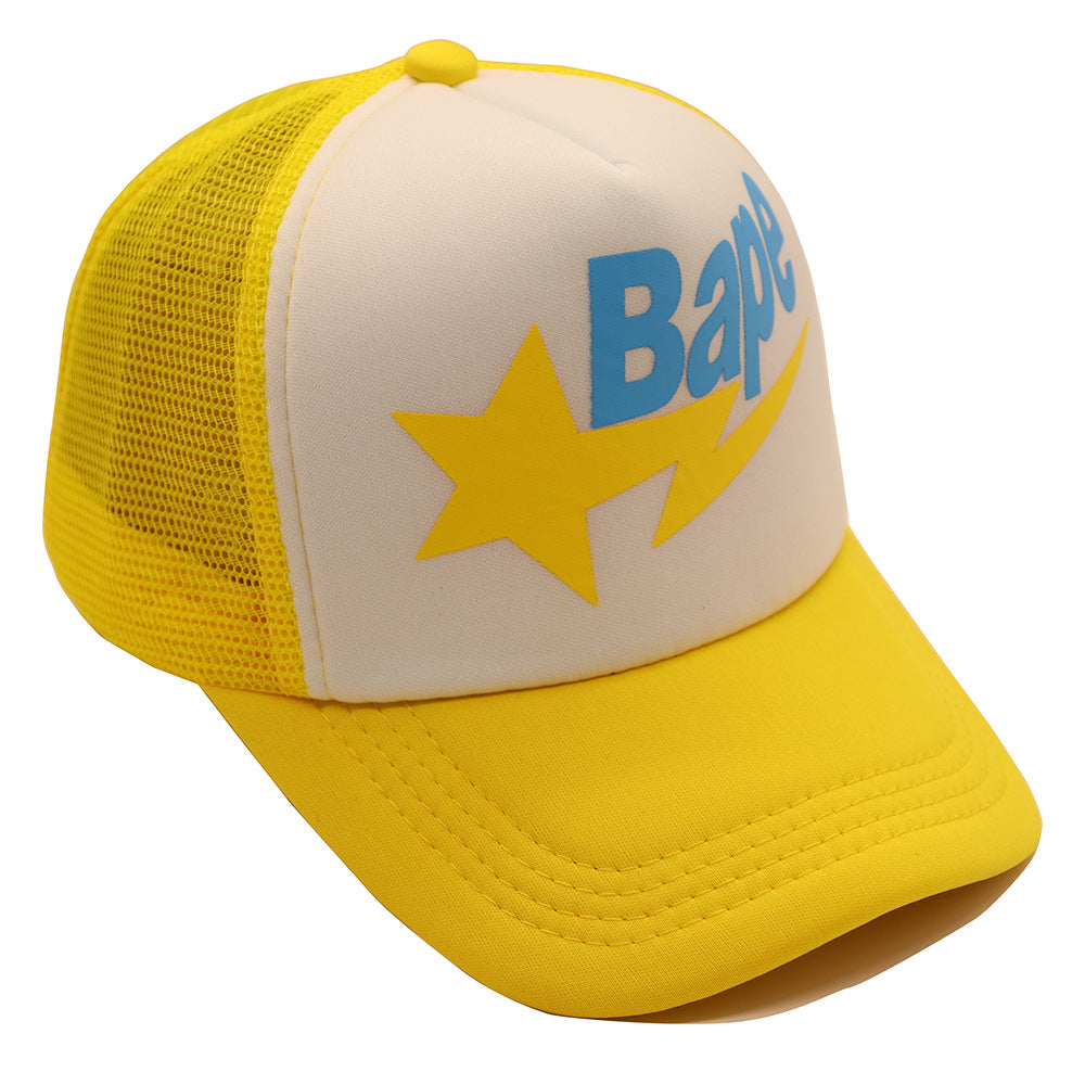 Wholesale  GALLERY DEPT New Trendy BAPE Mesh Trucker Cap Casual Letters Baseball Cap