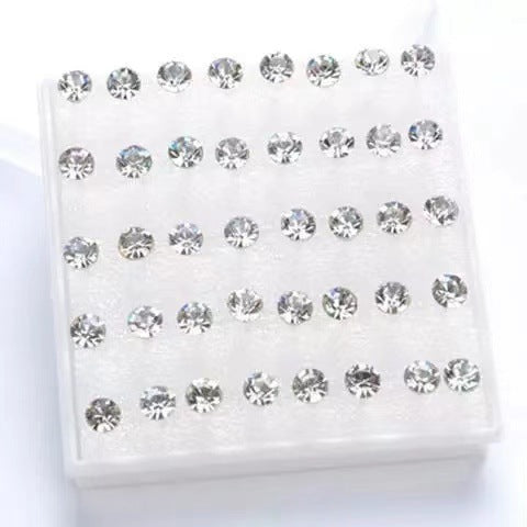 Wholesale Rhinestone Plastic Earrings Set