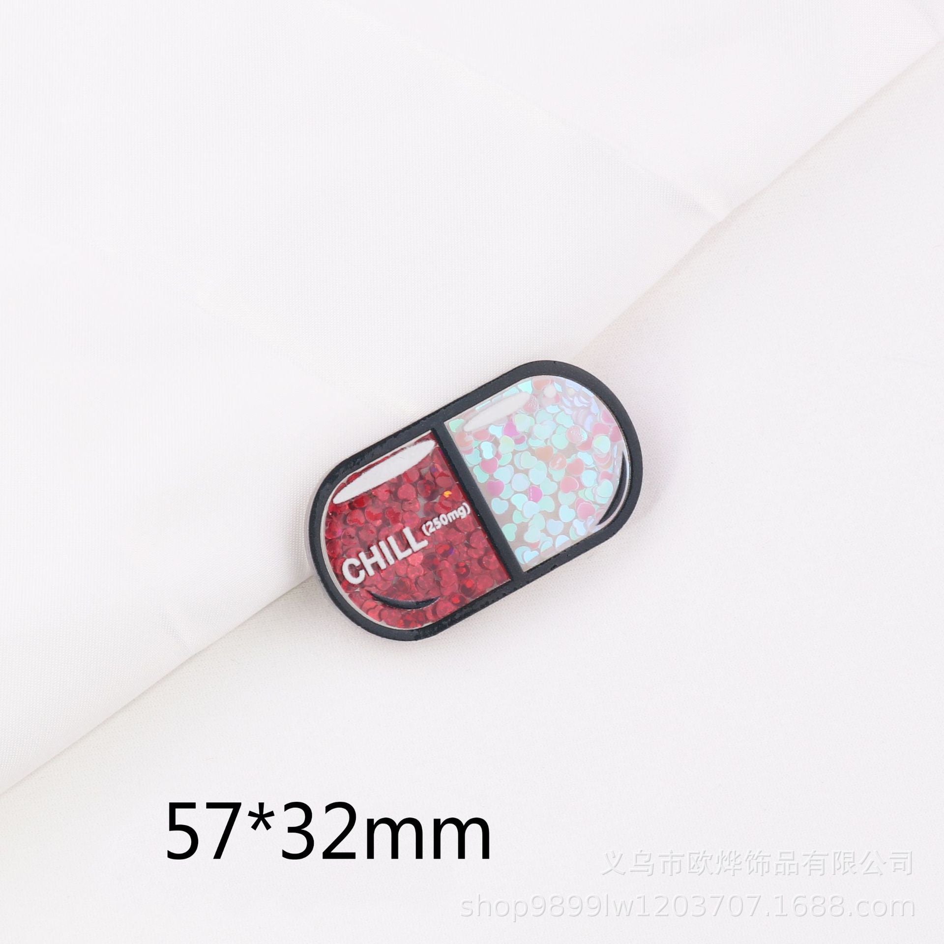 Wholesale 10PCS FlatBack Medical Clothes Quicksand Acrylic Bag Pin Patch DIY Accessories