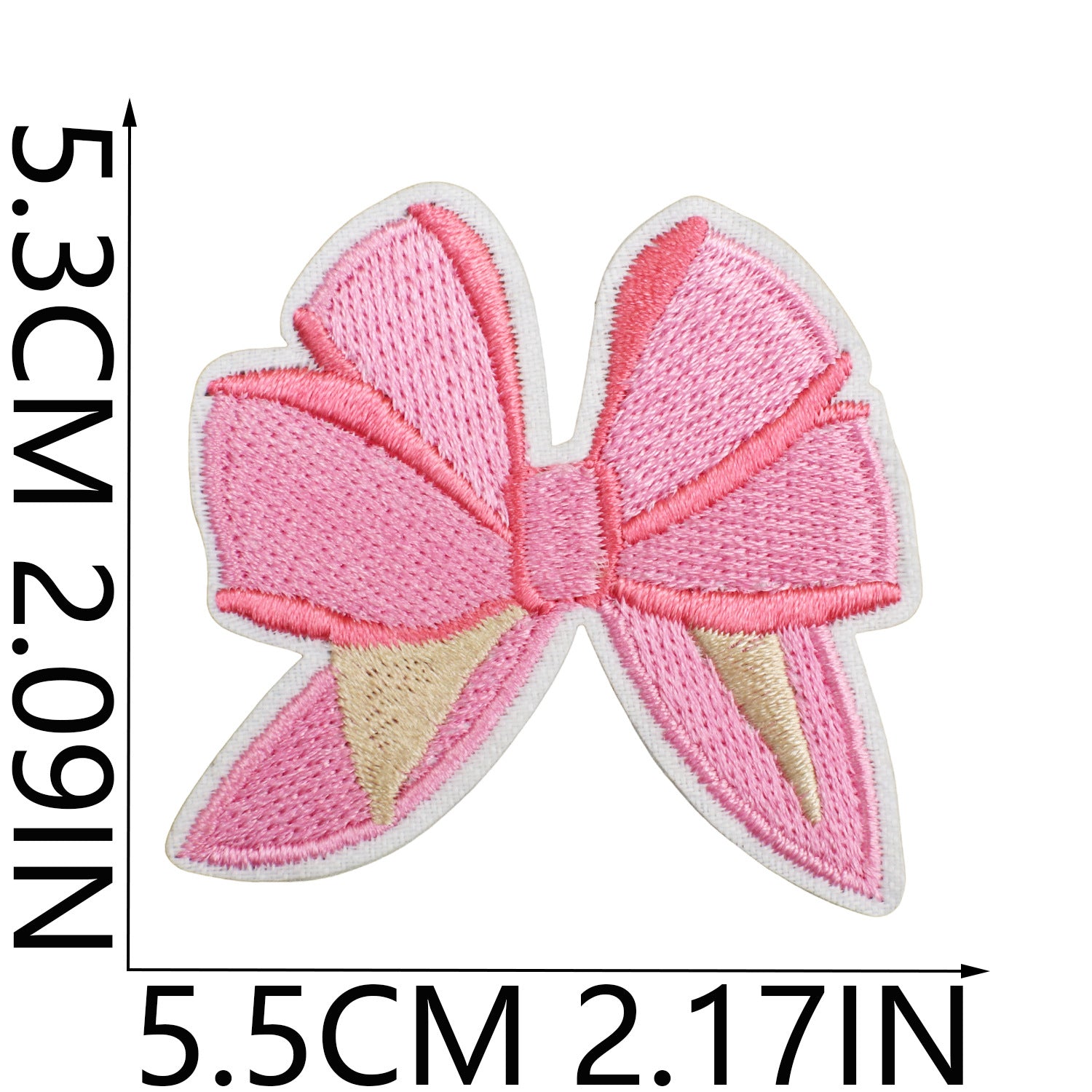 Wholesale Handmade Decorative Embroidered Cloth Sticker Bow Patch