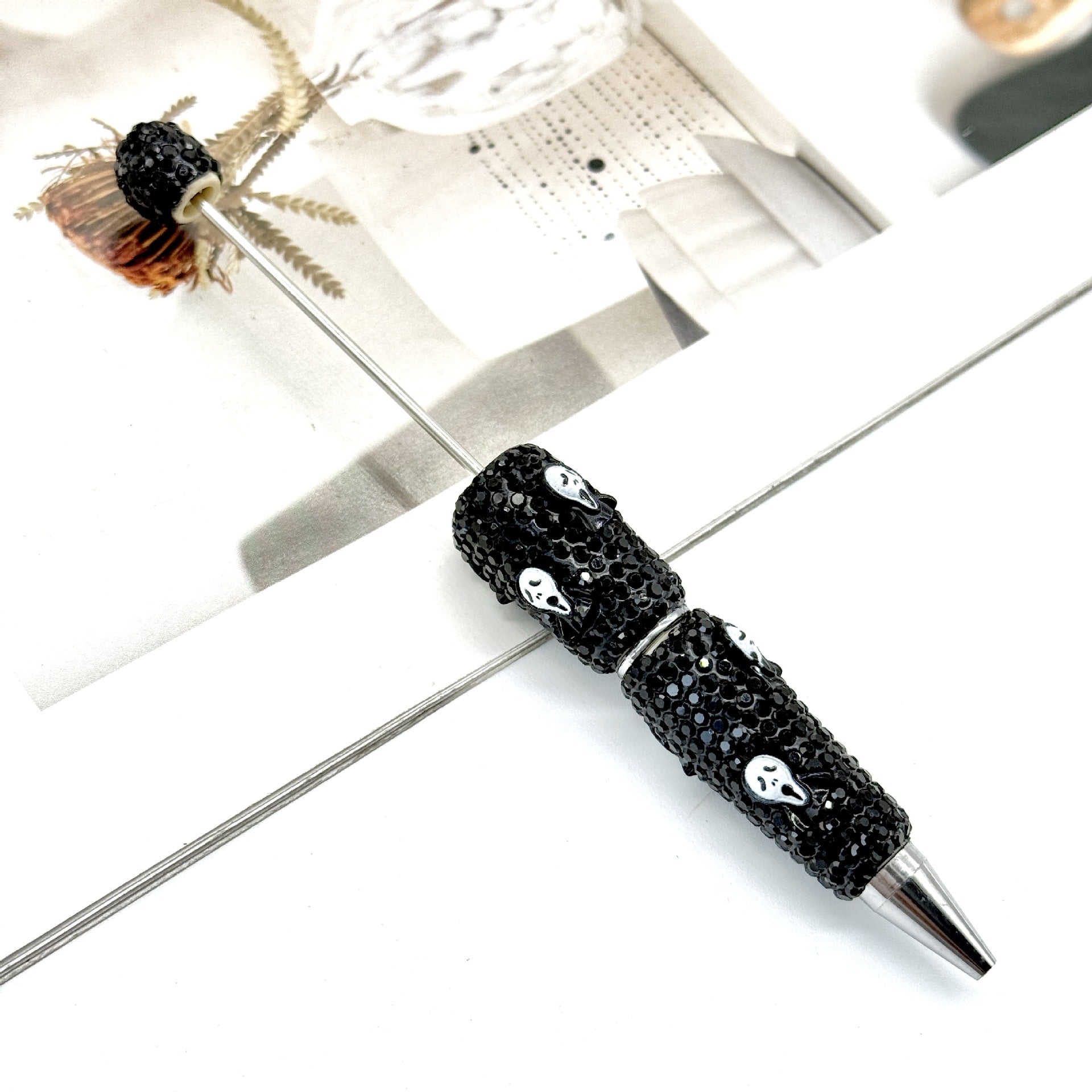 Wholesale DIY Full Diamond Beadable Pen Skull Pumpkin Ghost Dark