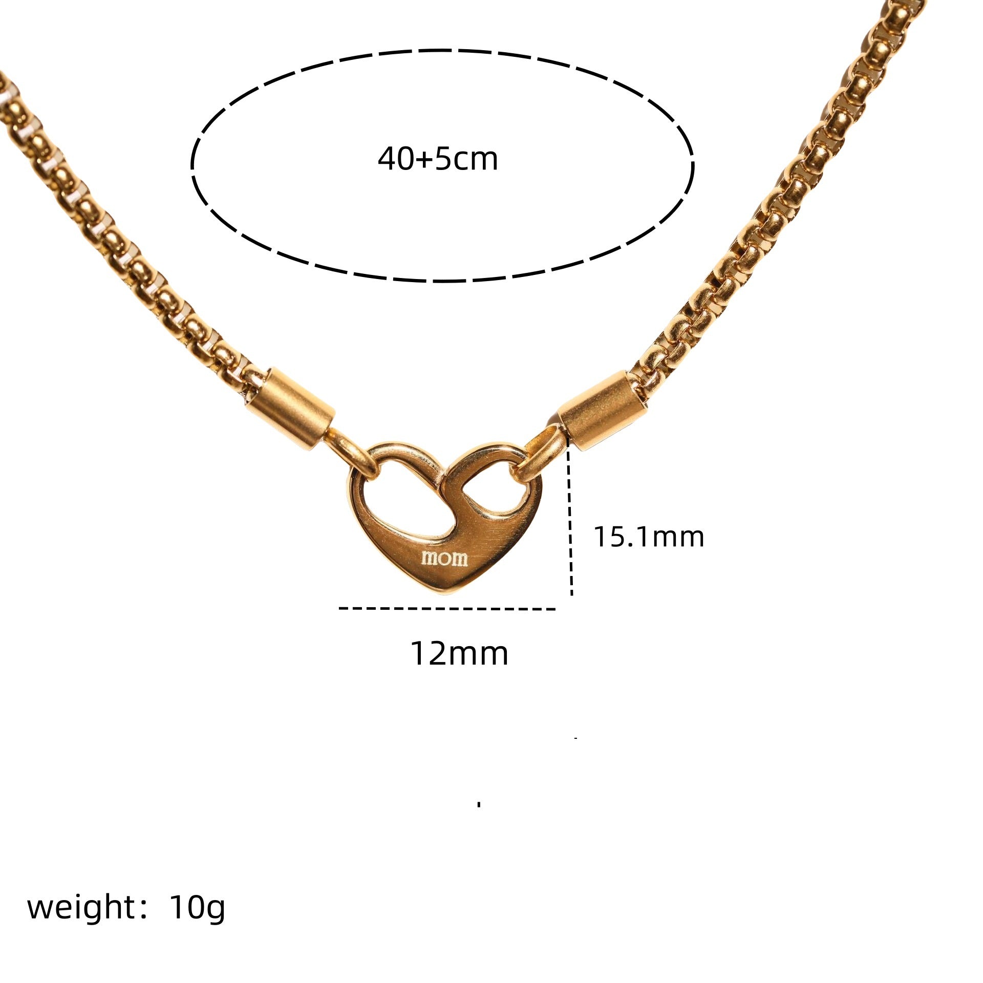 Wholesale Double sided Love Valentine' s Day Stainless Steel Necklace