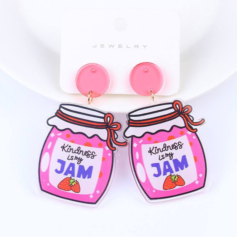 Wholesale Chips Drinks Acrylic Earrings