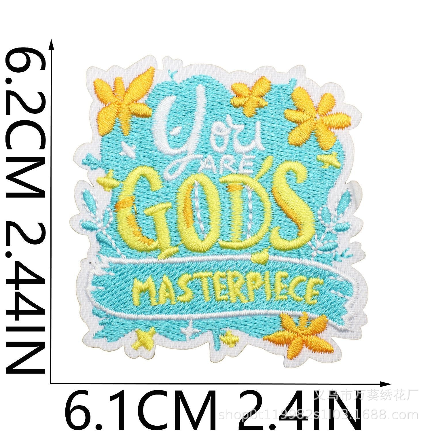 Wholesale Inspirational Embroidered Patch Alphabet Motto Clothing Decorative Accent For Resale
