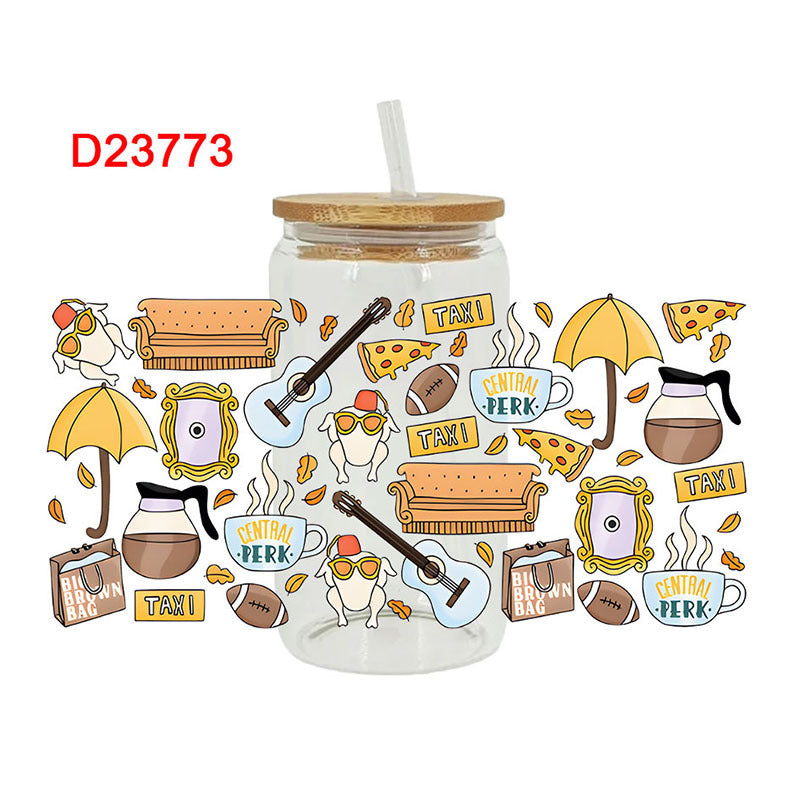 Wholesale Pumpkin Books Daily 16oz Cup UV DTF Wraps