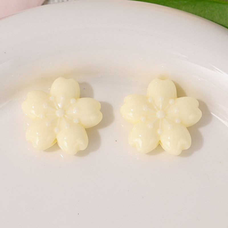 Wholesale 5pcs/pack   Candy-colored flower beads Acrylic Beads