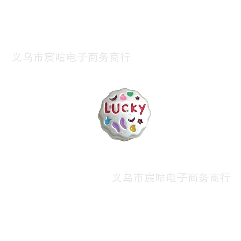 Wholesale 10pcs Silver Lucky Star Lucky Vertical Hole Through-hole Beads