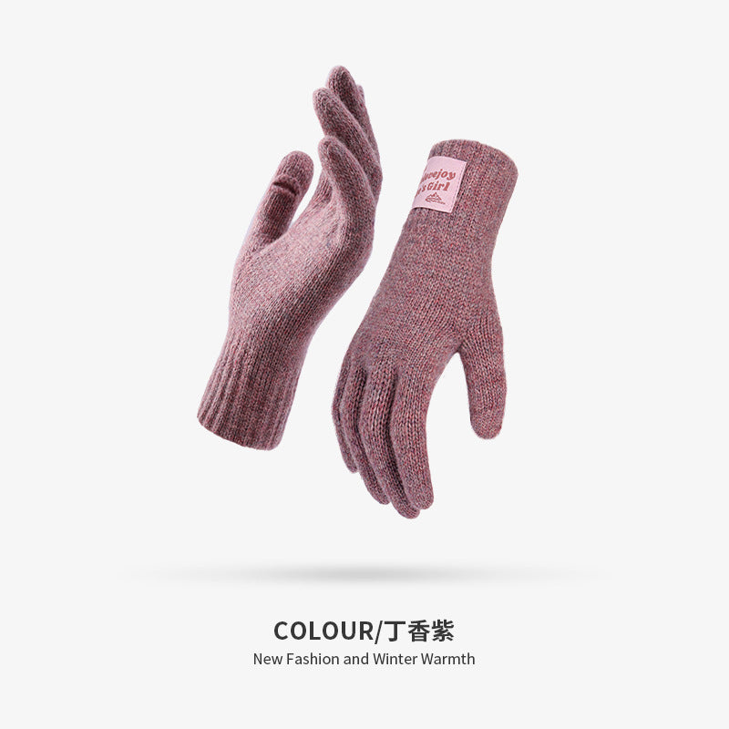 Wholesale Winter Knitted Wool Gloves Windproof and Cold-proof Flip-finger Touch Screen Warm Gloves