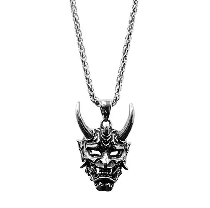 Wholesale Ghost Mask Horror Gift Halloween Necklace Jewelry Men's Necklace Hip-hop Necklace Men