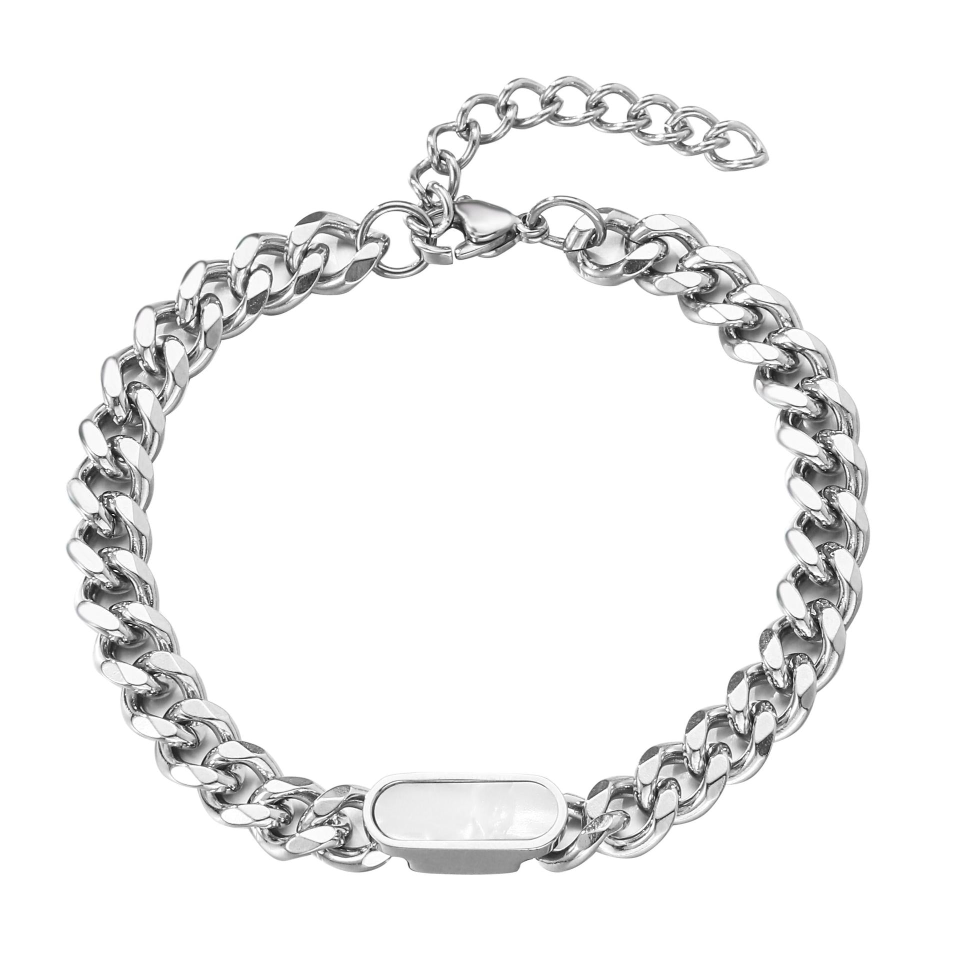 Wholesale Multicolor Shell Titanium Steel Cuban Chain