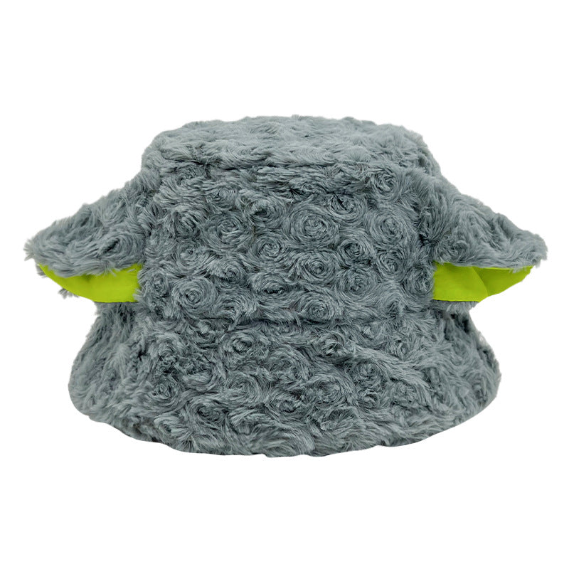 Wholesale Lambswool Curly Bucket Hat Winter Warm Plush Bucket Hat
