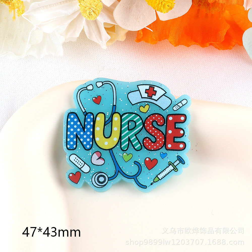 Wholesale 10pcs Cartoon letter pencil cute accessories acrylic