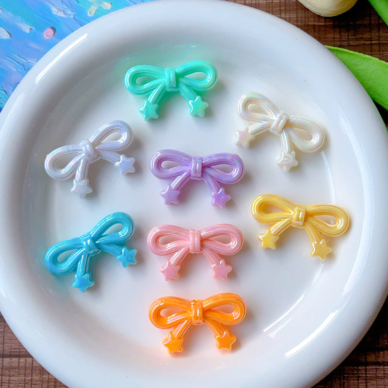 Wholesale 10pcs/pack  Bow tie  knot  stars  scattered beads   bead beads  Acrylic Beads