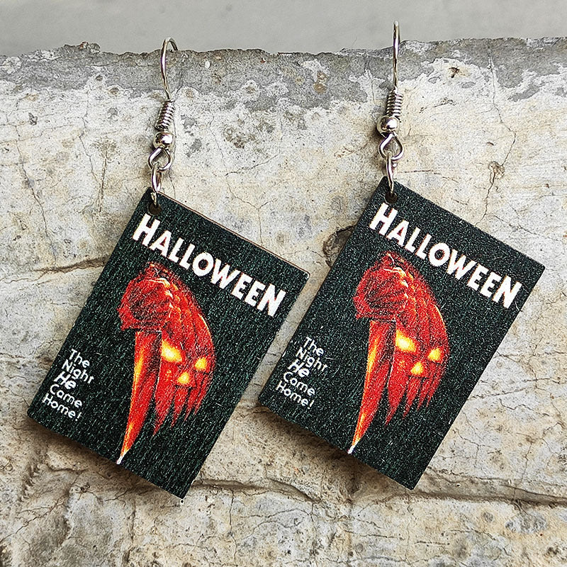Wholesale Horror  Book Wooden Earrings