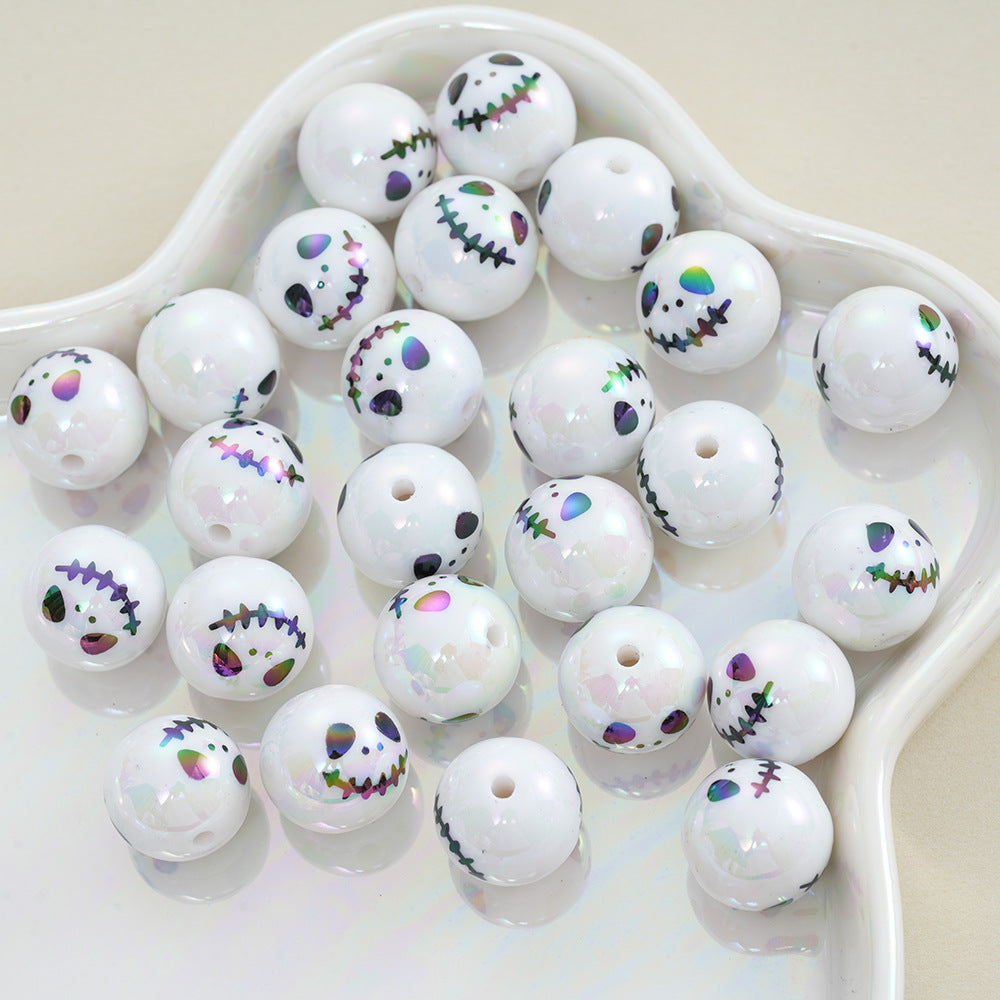 Wholesale 10pcs White Doll  Acrylic Beads