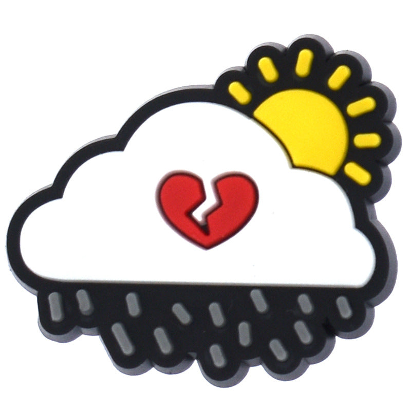 Wholesale 100pcs PVC Cartoon Weather Expression DIY Shoe Buckle