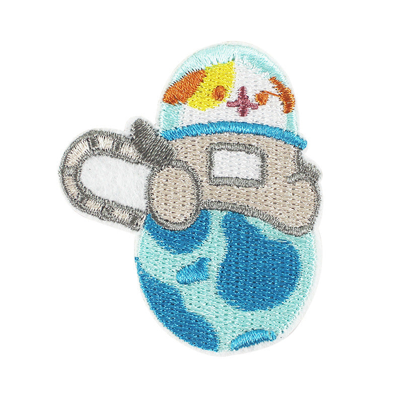 Wholesale Modern Astronaut Planet Embroidered Patch Self Adhesive Cloth Decorative Patch For Clothing Shoes And Bags Fashion Accessory