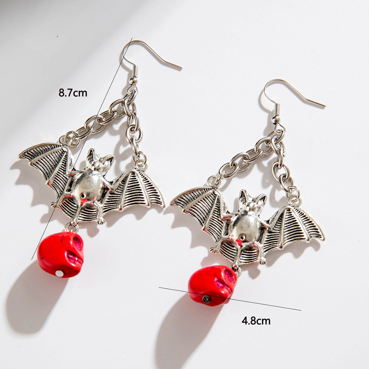 Wholesale  funny skull alloy earrings