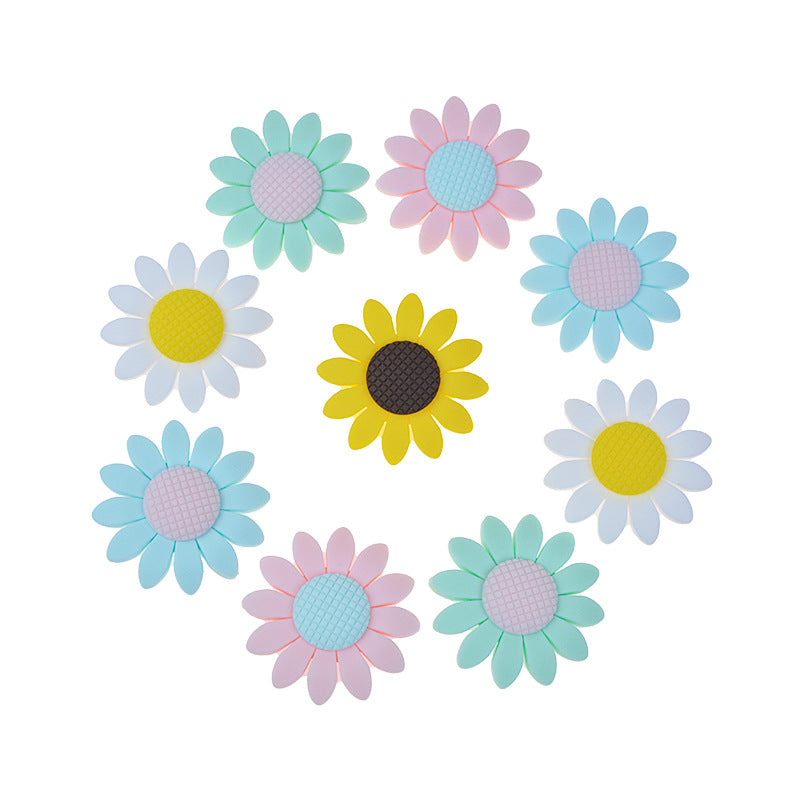 Cuentas de girasol de silicona de 20 piezas al por mayor