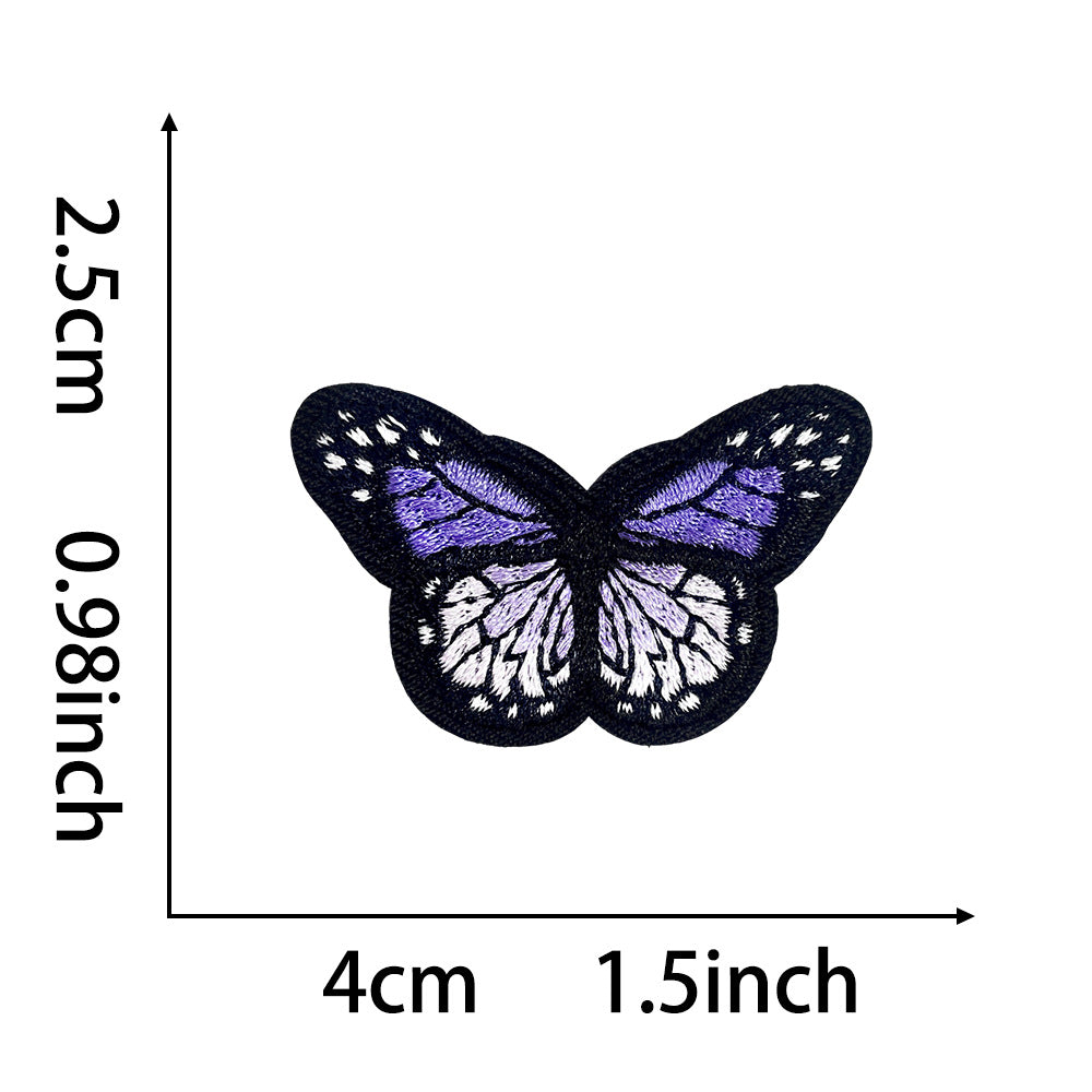 Wholesale Colorful embroidered butterfly patch