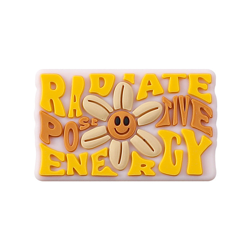 Wholesale 20pcs DIY Flower Children's Teether Baby Pacifier Anti-drop Smiley Face Silicone Beads