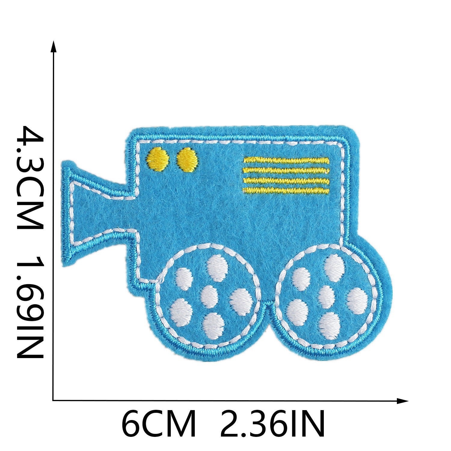 Wholesale Stylish Cartoon Police Car Embroidery Patch Polyester Clothing Patch For Everyday Wear Resale Accessory